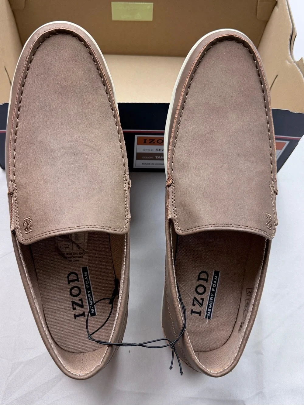 Men's Izod Casual Slip-On Shoes in Brown - Comfortable Everyday Style